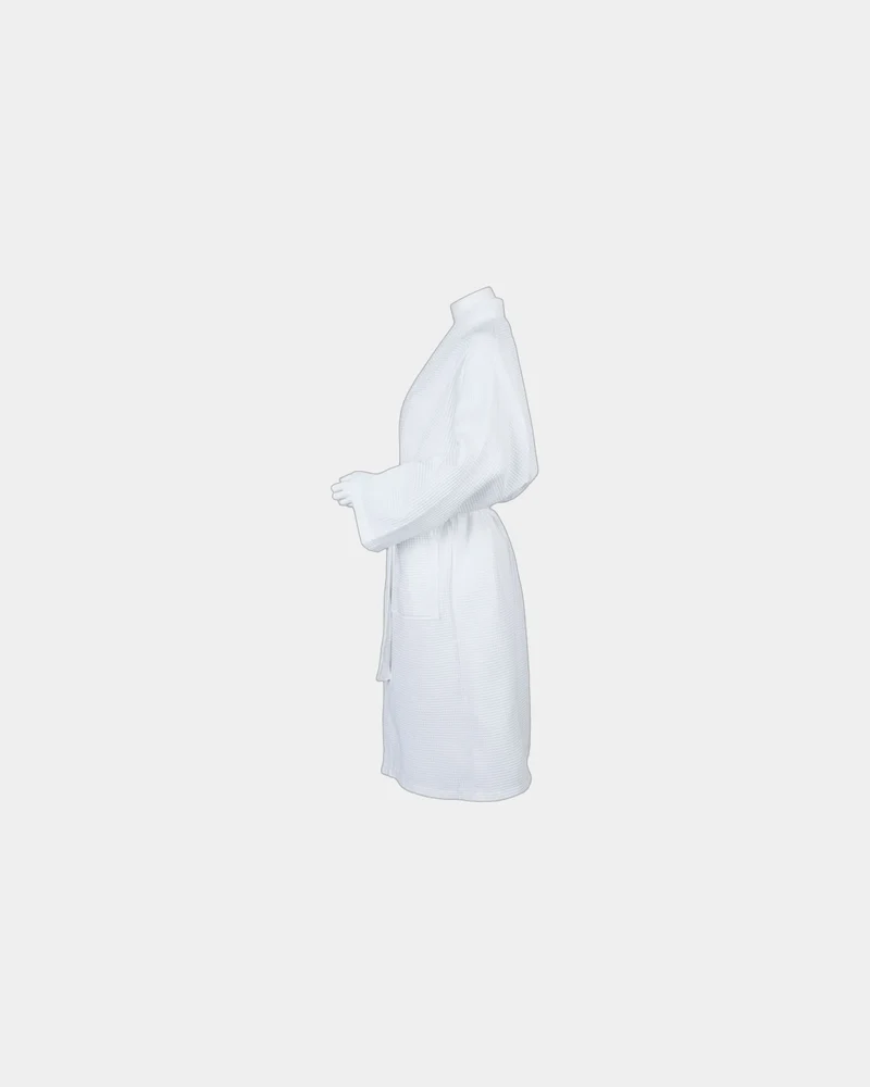 Peignoir éponge style kimono Waffle à personnaliser
