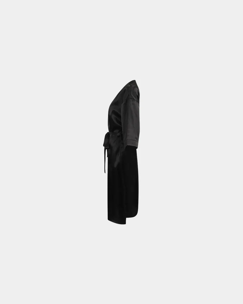 Peignoir satin femme manches 3/4 à personnaliser