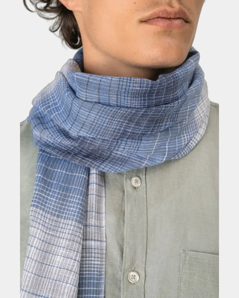 Chèche coton rayures tissé artisanalement à personnaliser
