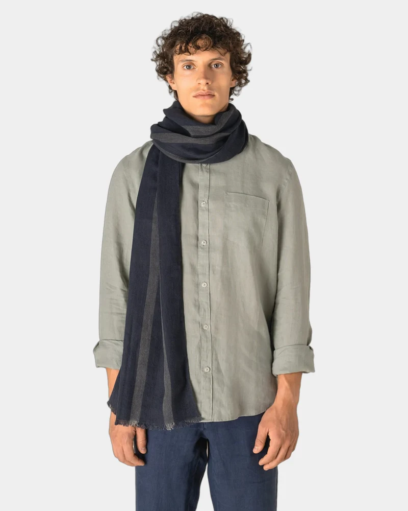 Chèche à rayures coton viscose à personnaliser