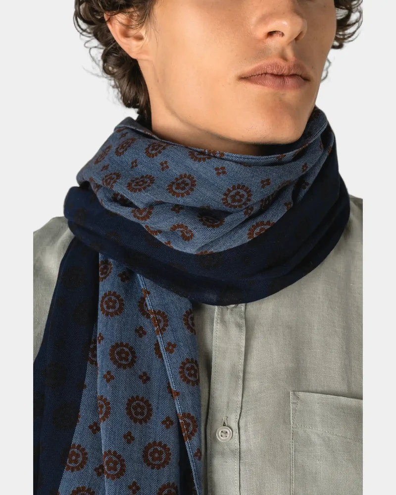 Chèche coton motifs floraux à personnaliser