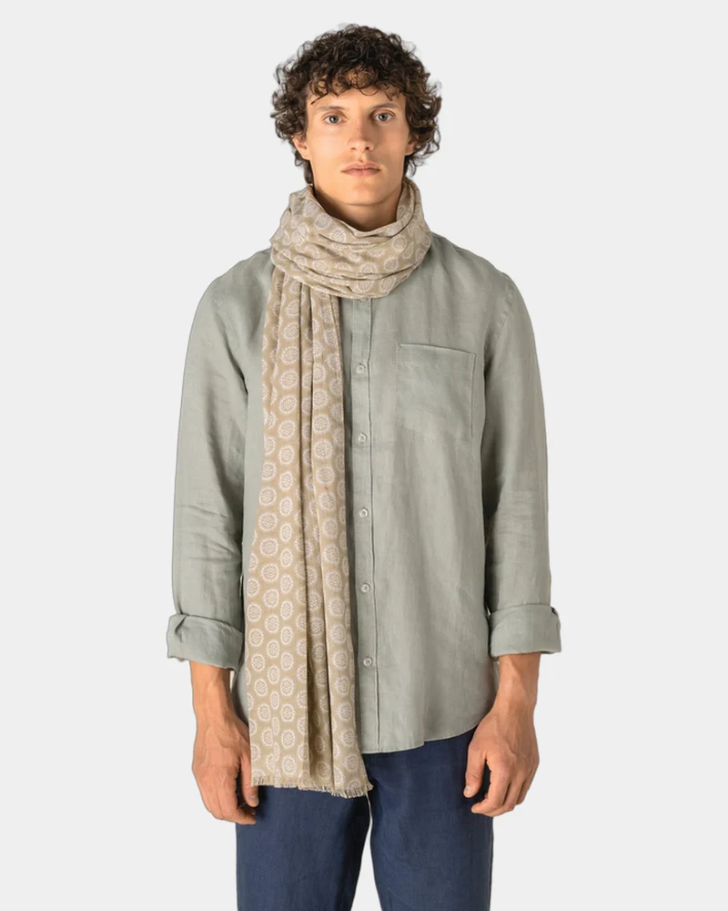 Chèche coton motifs artisanal à personnaliser