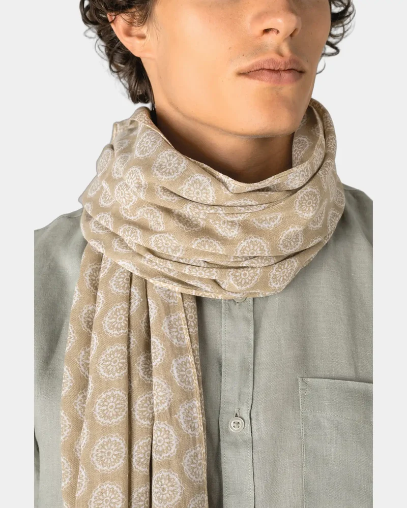 Chèche coton motifs artisanal à personnaliser