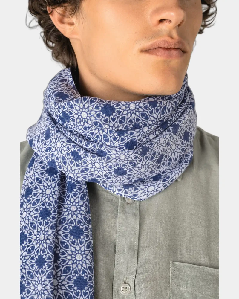 Chèche coton motifs floraux à personnaliser