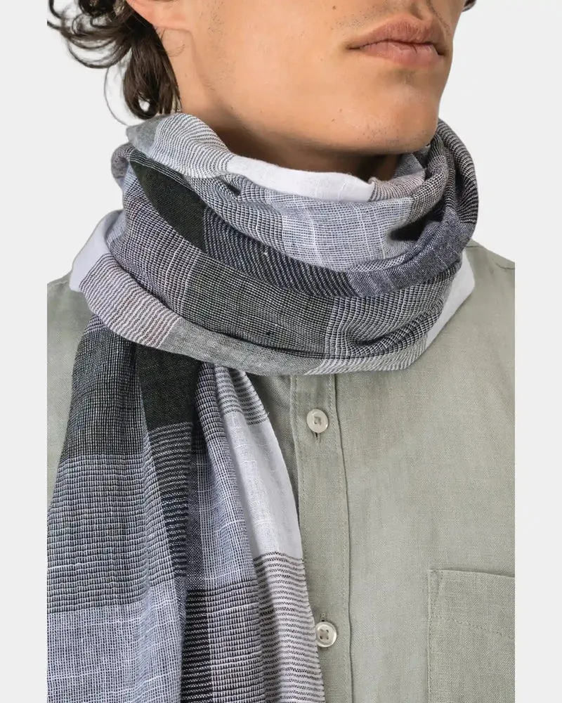 Chèche coton à carreaux artisanal à personnaliser