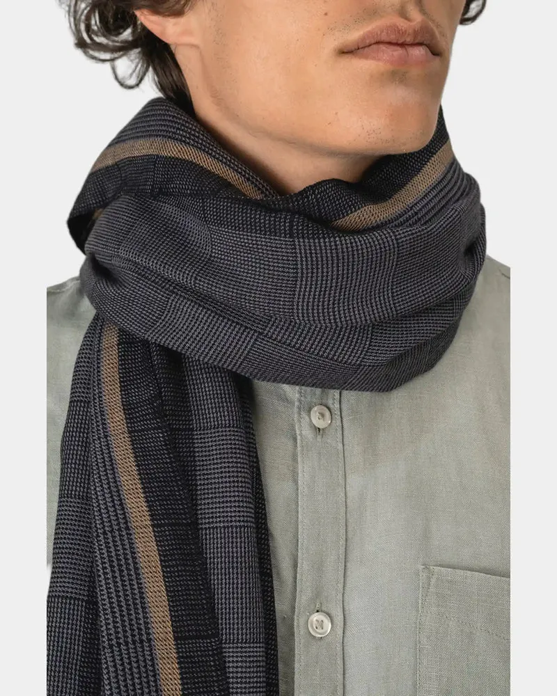 Chèche à carreaux coton viscose à personnaliser