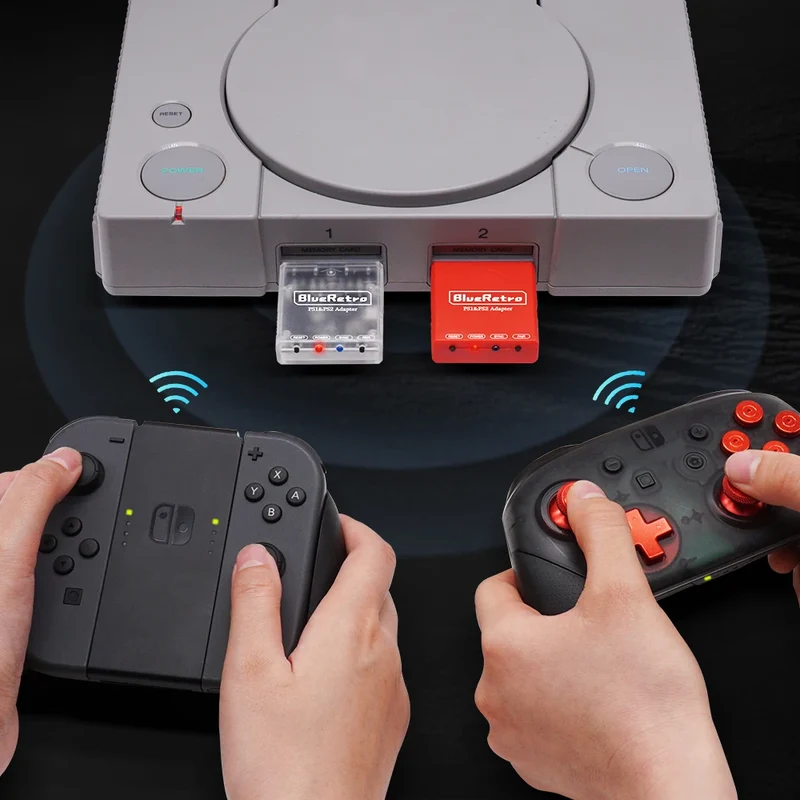 Adaptateur BlueRetro RetroScaler pour PS1 et PS2 — manettes Bluetooth sans fil
