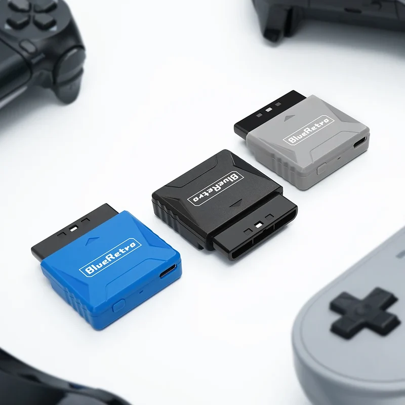 Adaptateur BlueRetro Mini RetroScaler pour PS1 et PS2 — format compact, USB-C