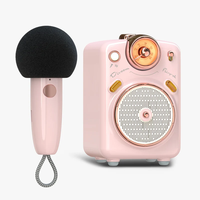 Mini enceinte karaoké Divoom Fairy-OK — micro sans fil et écran pixel art