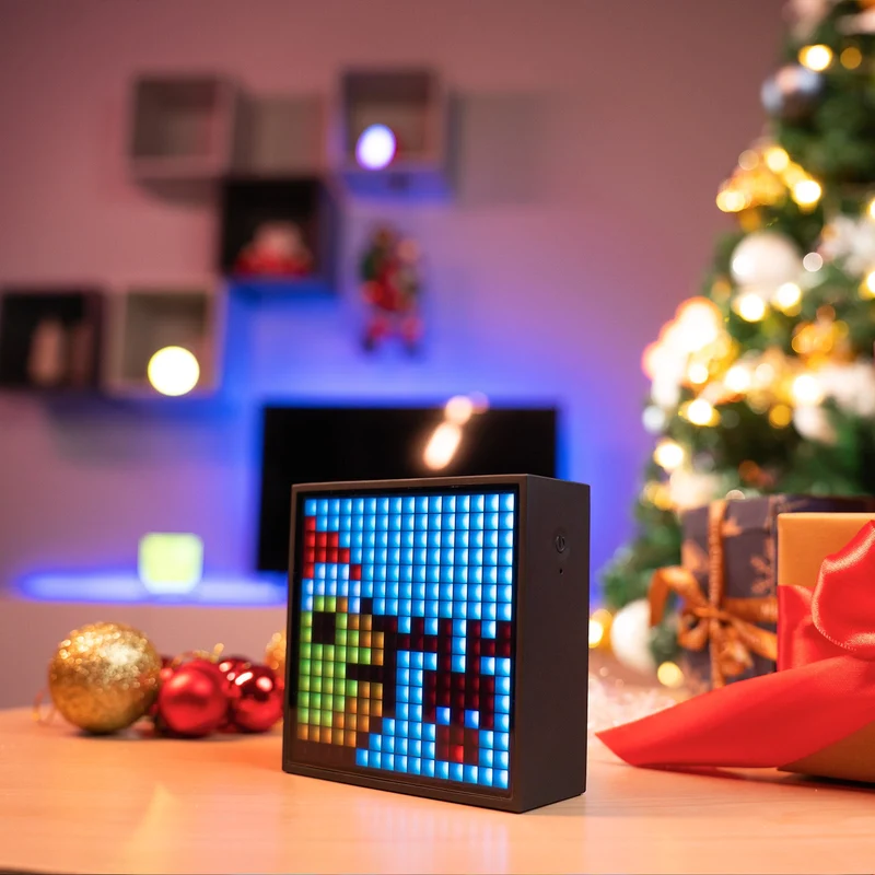 Enceinte Bluetooth Divoom Timebox-Evo — façade LED pixel art 16×16, 6 W