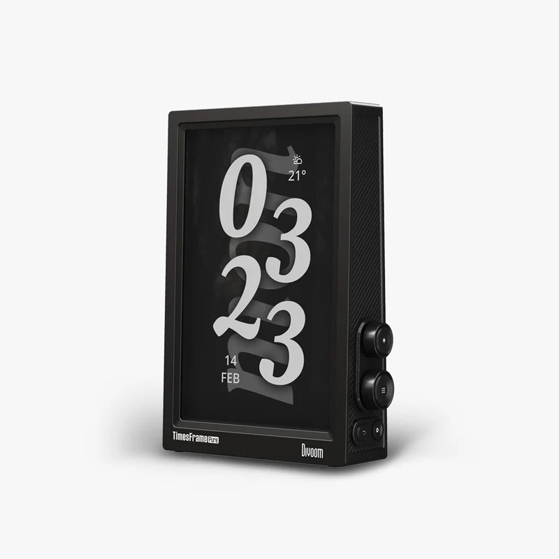 Cadre photo numérique Divoom Times Frame Pure — écran flottant 3 couches, Wi-Fi 6