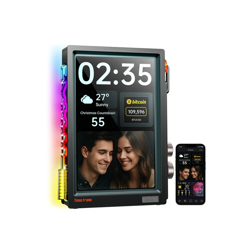 Cadre photo numérique Divoom Times Frame — écran transparent flottant, 64 Go