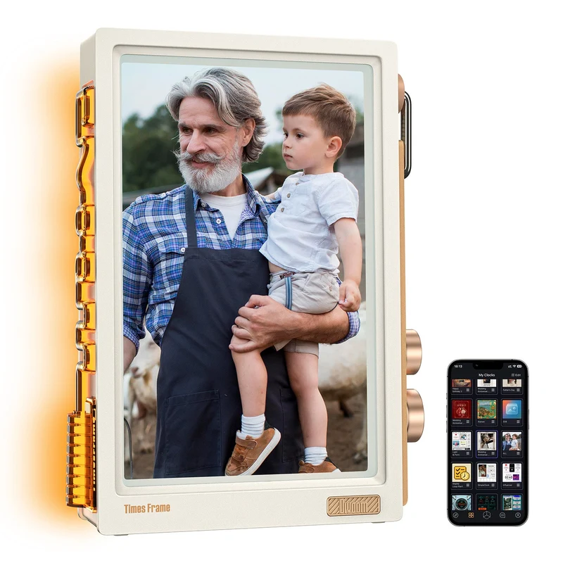 Cadre photo numérique Divoom Times Frame — écran transparent flottant, 64 Go