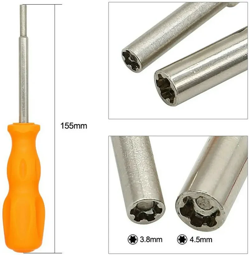 Tournevis GameBit 3,8 et 4,5 mm version longue — ouverture des cartouches et coques rétro