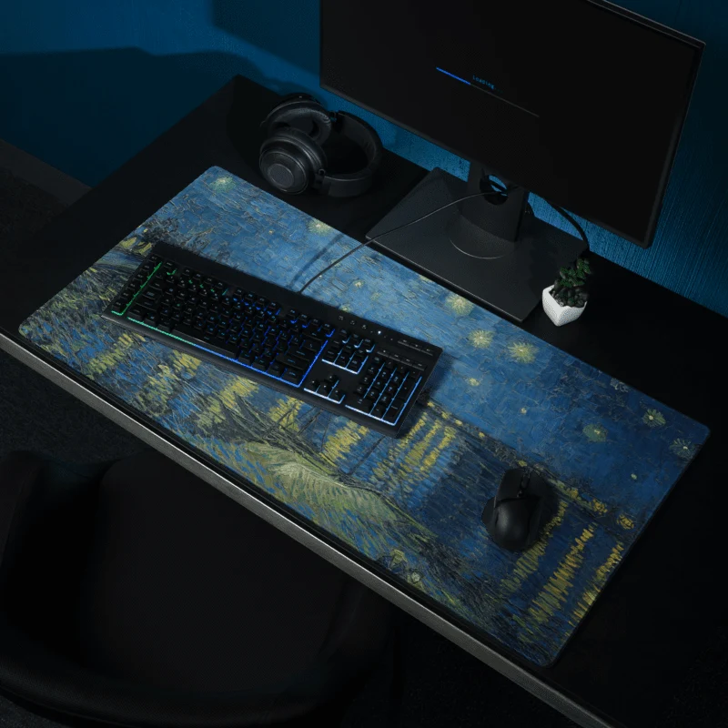 Tapis De Souris Van Gogh Nuit Étoilée Sur Le Rhône