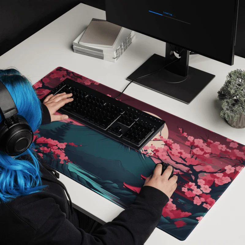 Tapis De Souris Japonais Mont Fuji Nuit Mystique
