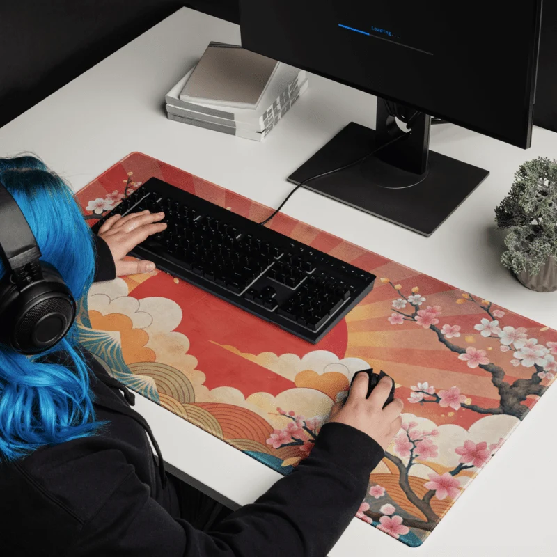 Tapis De Souris Japonais Ukiyo-e Mont Fuji Sakura