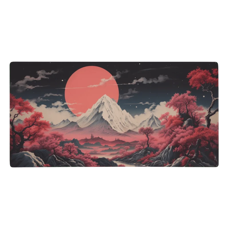 Tapis De Souris Japonais Montagne Cerisiers
