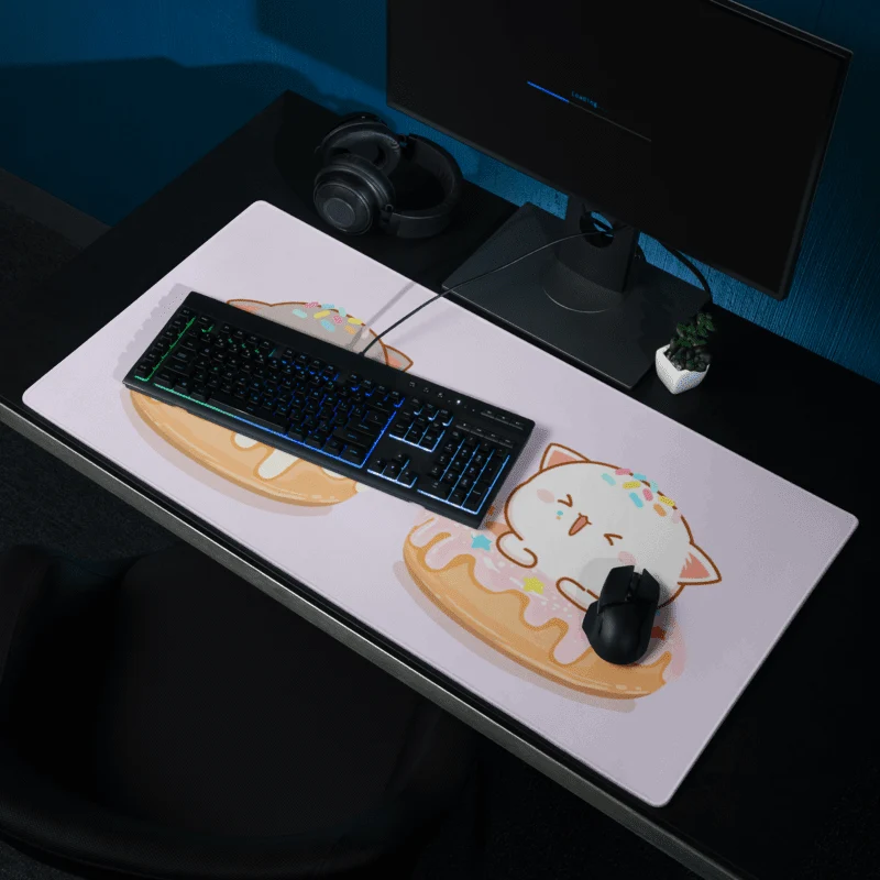 Tapis De Souris Kawaii Chatons Donuts