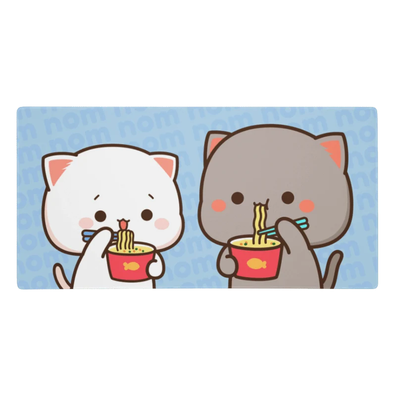 Tapis De Souris Kawaii Chatons Ramen