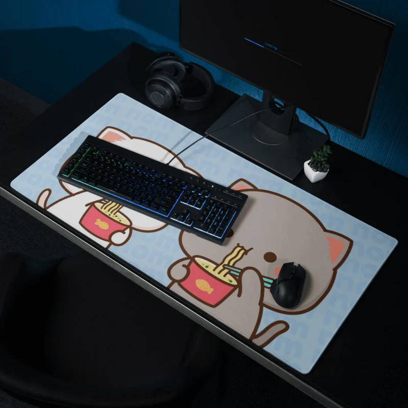 Tapis De Souris Kawaii Chatons Ramen