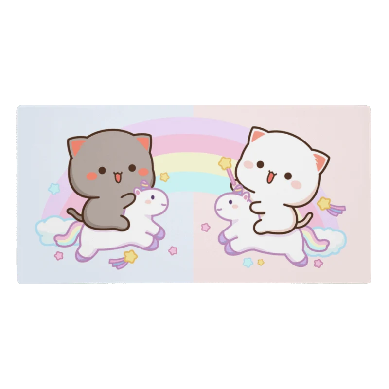 Tapis De Souris Kawaii Chatons Licorne