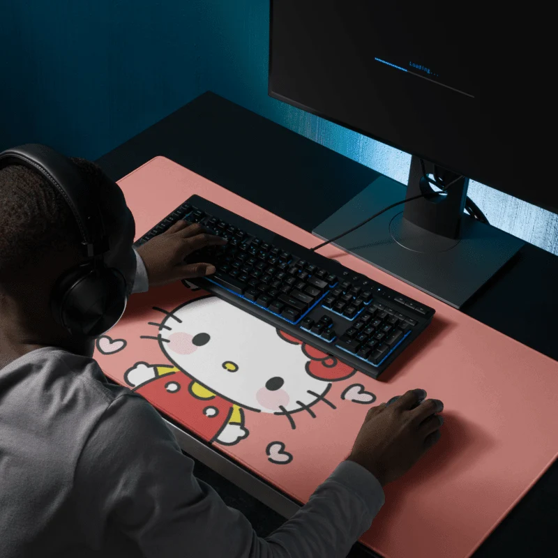 Tapis De Souris Kawaii Chaton Blanc Mignon