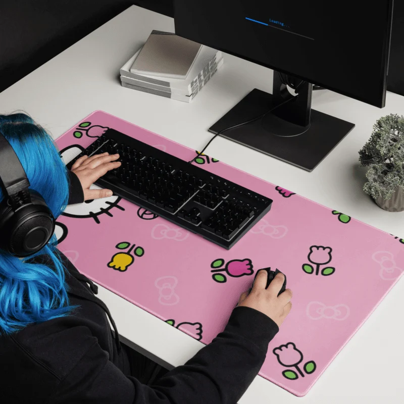Tapis De Souris Kawaii Chat Blanc