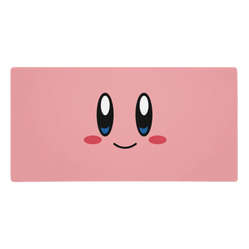 Tapis De Souris Kawaii Visage Mignon Rose