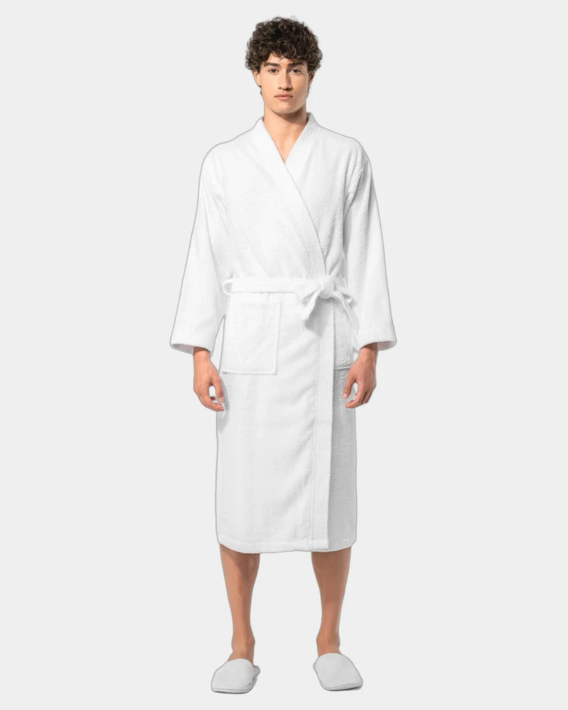 Peignoir col kimono coton éponge 400g/m² à personnaliser