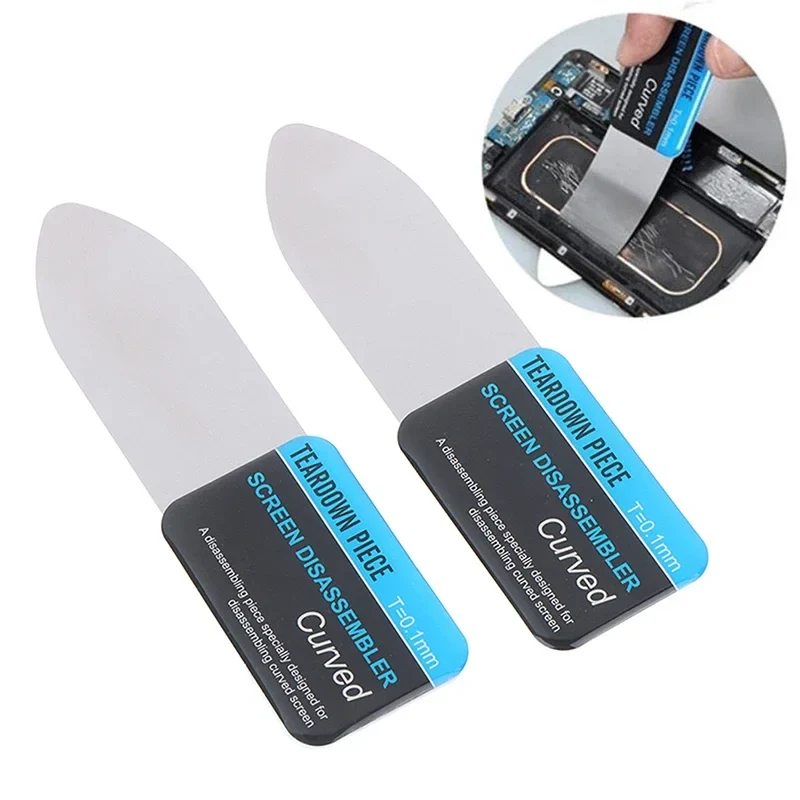 Spatule d'ouverture en acier ultra fine — écrans collés et coques à clips