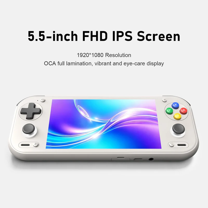 Anbernic RG 55G1 — console Android 14, écran 5,5" 1080p et Snapdragon G1 Gen 2