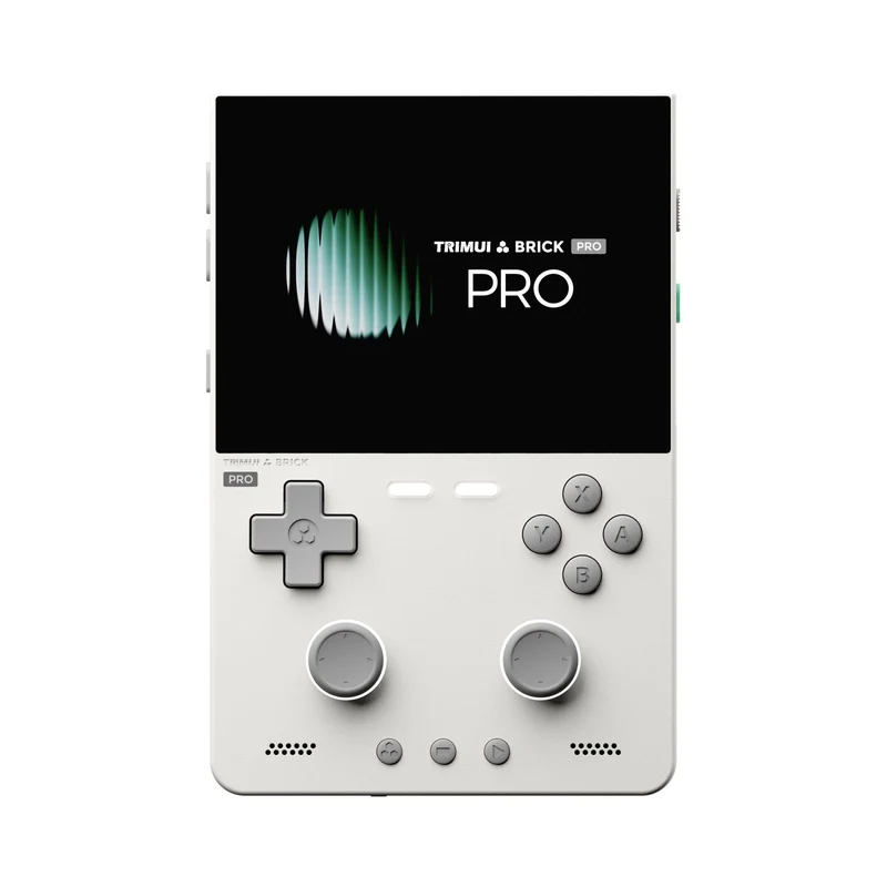 TrimUI Brick Pro — console rétro verticale, écran 3,95" 1024×768 et double stick Hall