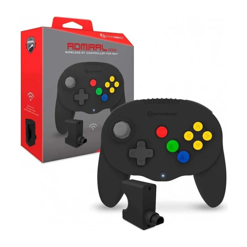 Manette Bluetooth Hyperkin Admiral style N64 — adaptateur pour la console d'origine fourni