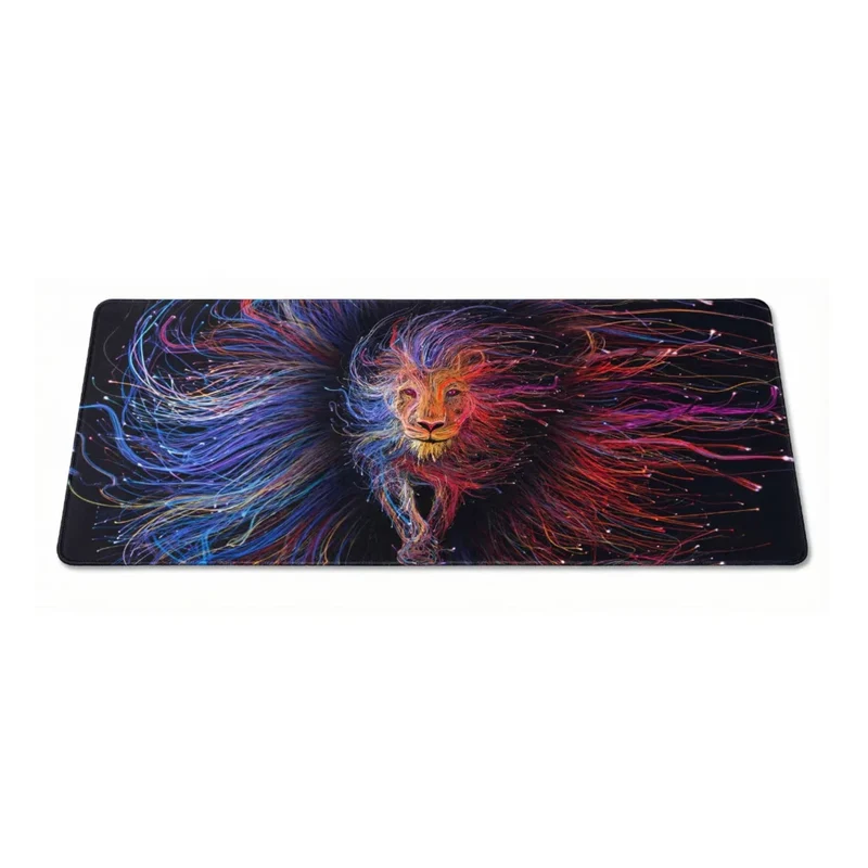 XXL Lion Mouse Pad — Neon Light-Painting Mane | PopMyPad