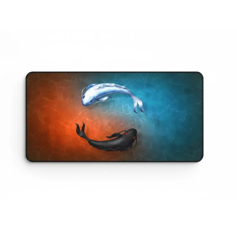 XXL Japanese Mouse Pad — Fire & Water Koi Carp | PopMyPad
