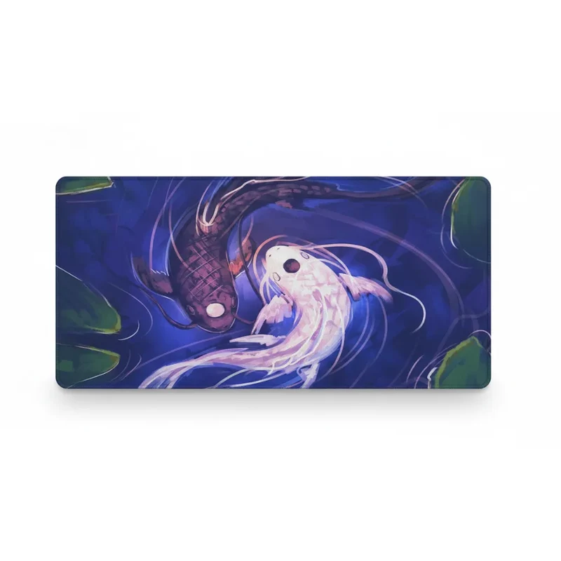 XXL Japanese Mouse Pad — Ebony & Ivory Koi Carp | PopMyPad