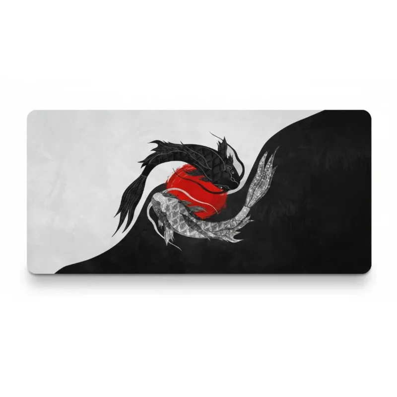XXL Japanese Mouse Pad — Koi Carp & Rising Sun | PopMyPad