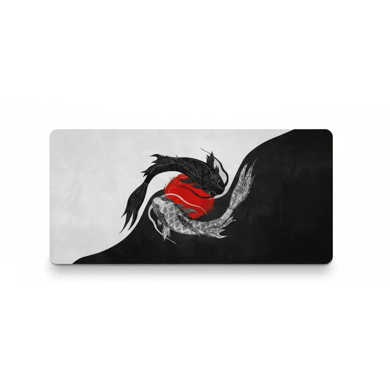 XXL Japanese Mouse Pad — Koi Carp & Rising Sun | PopMyPad
