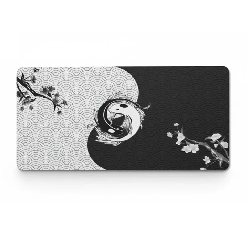 XXL Japanese Mouse Pad — Koi Carp, Seigaiha and Cherry Blossom | PopMyPad