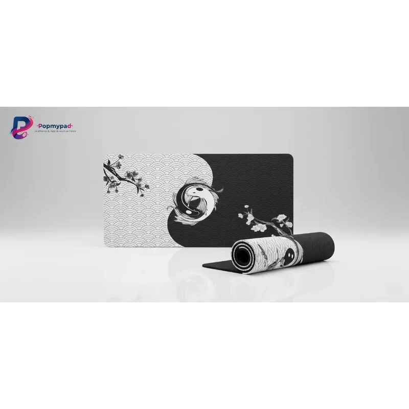 XXL Japanese Mouse Pad — Koi Carp, Seigaiha and Cherry Blossom | PopMyPad