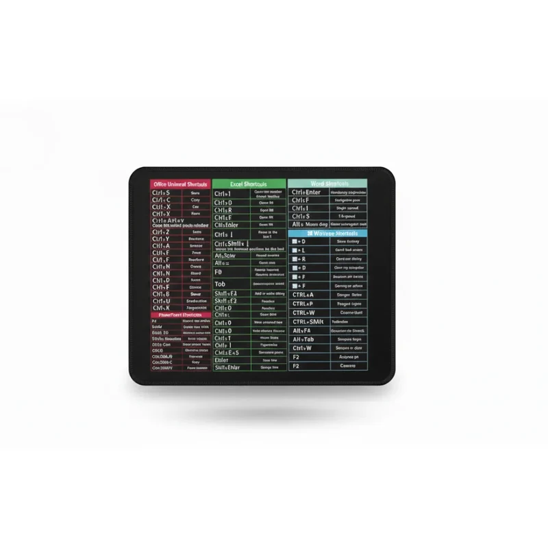 Office Shortcuts Mouse Pad — Master Office Cheat Sheet | PopMyPad