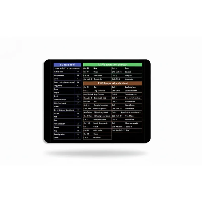 Photoshop Shortcuts Guide Mouse Pad — The Designer's Cheat Sheet | PopMyPad