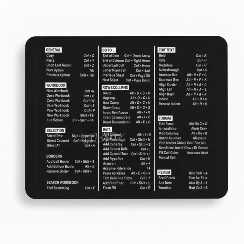 Keyboard Shortcuts Mouse Pad — Master Shortcuts 9.8 × 13.8 in | PopMyPad