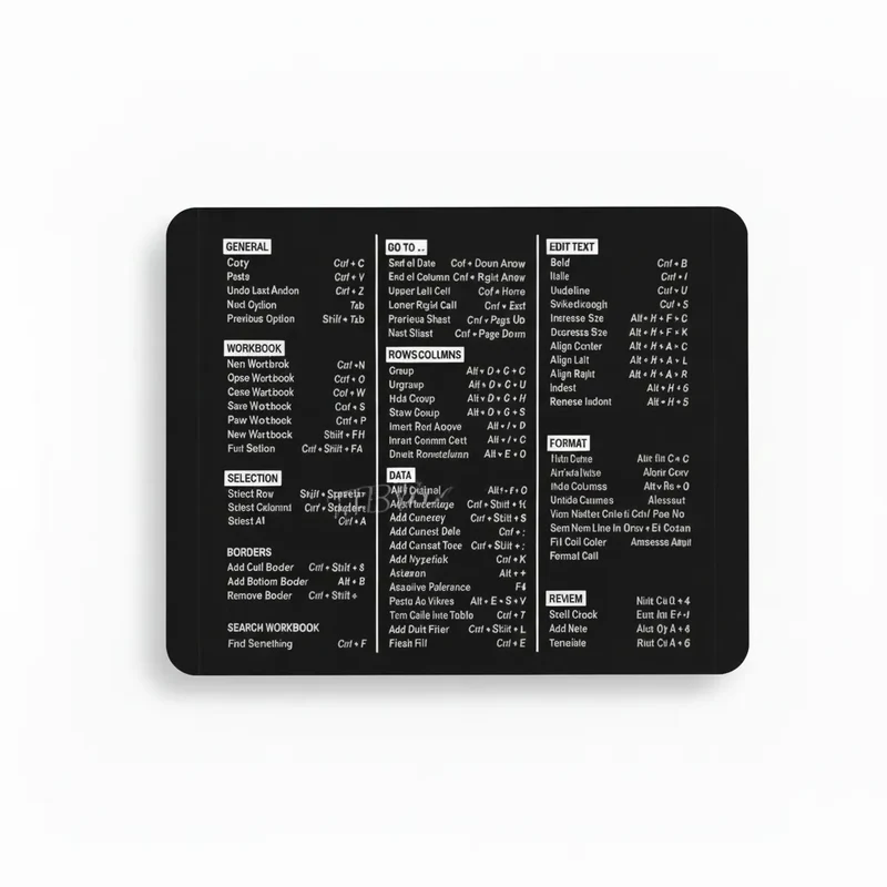 Keyboard Shortcuts Mouse Pad — Master Shortcuts 9.8 × 13.8 in | PopMyPad