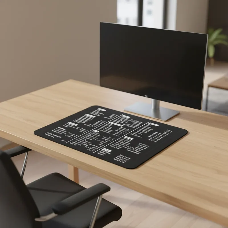 Keyboard Shortcuts Mouse Pad — Master Shortcuts 9.8 × 13.8 in | PopMyPad