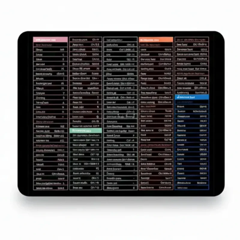 Keyboard Shortcuts Mouse Pad — Cheat Sheet Pro 9.8 × 13.8 in | PopMyPad