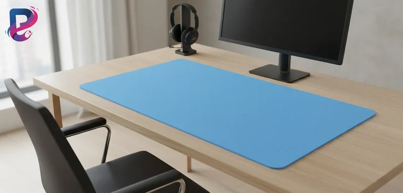Sky Blue Mouse Pad — Minimalist Solid Colour 9.8 × 11.4 in | PopMyPad