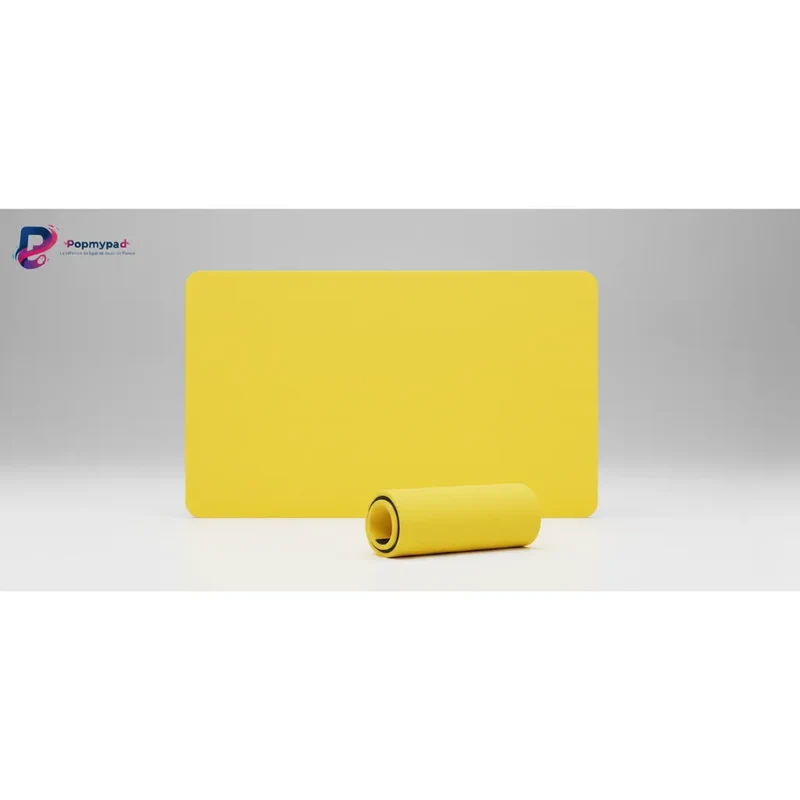Yellow Mouse Pad — Minimalist Solid Colour 9.8 × 11.4 in | PopMyPad