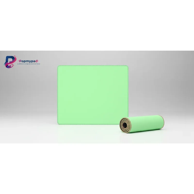 Pastel Light Green Mouse Pad — Minimalist Solid Colour 9.8 × 11.4 in | PopMyPad